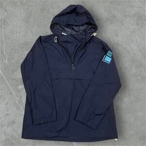 Tory Burch 'Tory Sport' Quarter Zip Windbreaker Small Shell Jacket Pouch Pocket
